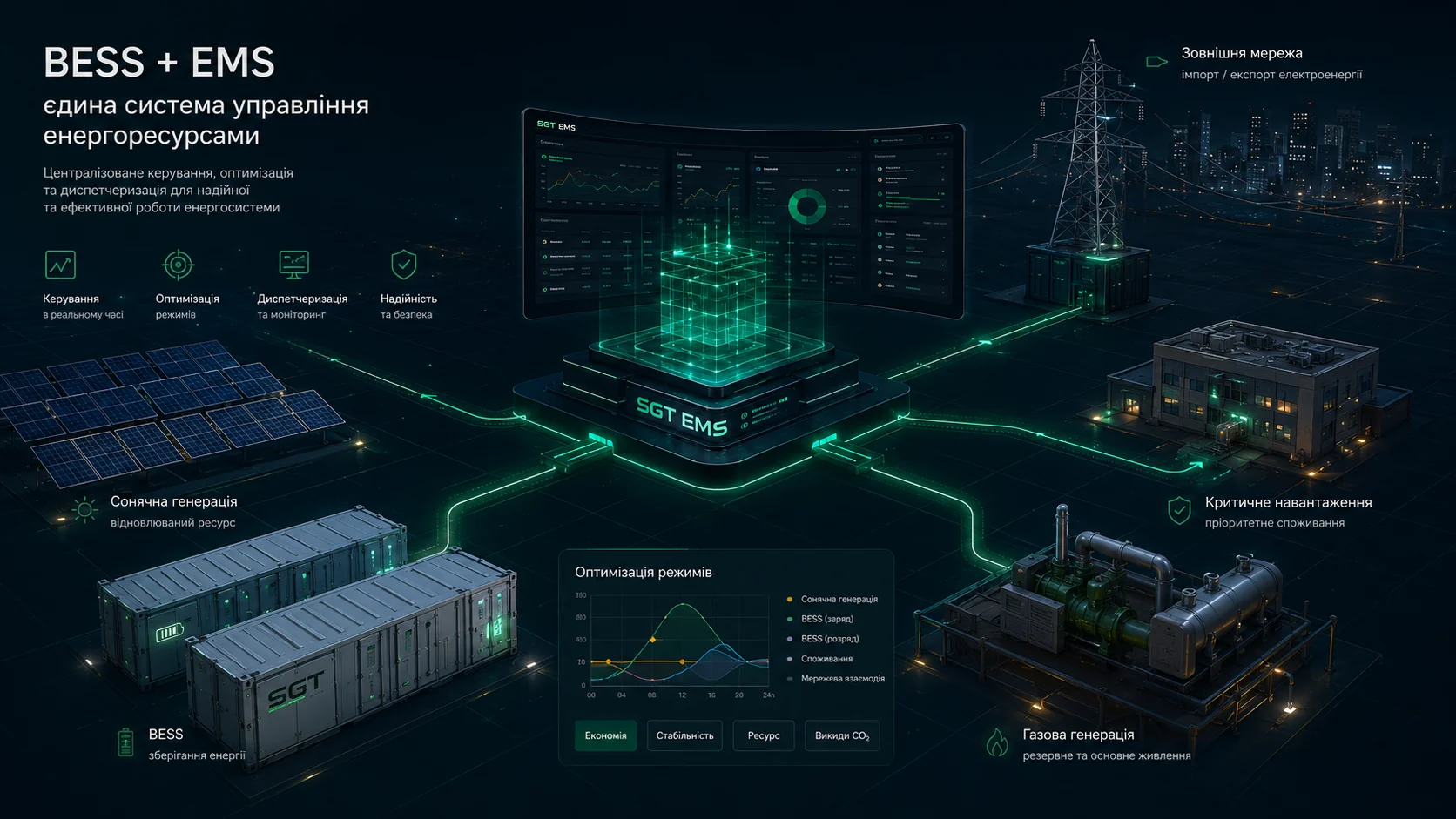 BESS and EMS energy resource management system
